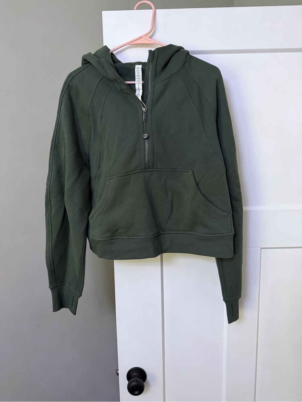 lululemon athletica Olive Green Half-Zip Hoodie